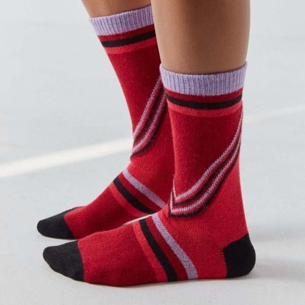 HYSTERIA x HAPPY Socks LULU Mid-Calf Stripe UO Wool Cashmere Blend Urban NWT